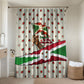 Burundi 1st July Independence Day Bathroom Set Patriotic Flag Portrait Art - Geometric Star Pattern