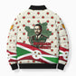 Burundi 1st July Independence Day Bomber Puffer Jacket Patriotic Flag Portrait Art - Geometric Star Pattern