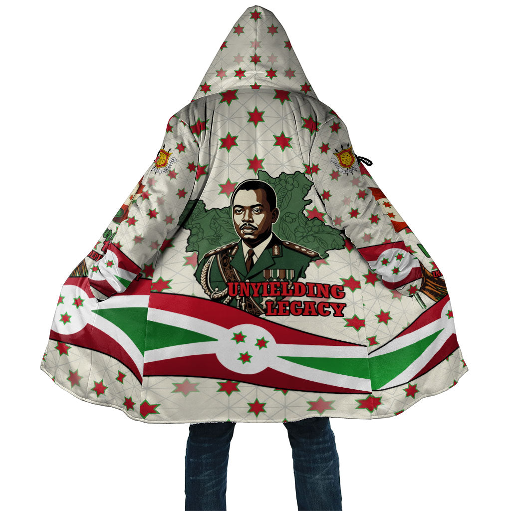 Burundi 1st July Independence Day Cloak Patriotic Flag Portrait Art - Geometric Star Pattern