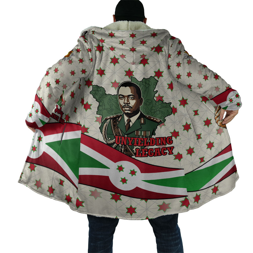 Burundi 1st July Independence Day Cloak Patriotic Flag Portrait Art - Geometric Star Pattern
