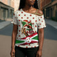 Burundi 1st July Independence Day Cross Shoulder Shirt Patriotic Flag Portrait Art - Geometric Star Pattern