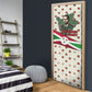 Burundi 1st July Independence Day Door Cover Patriotic Flag Portrait Art - Geometric Star Pattern