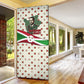 Burundi 1st July Independence Day Door Cover Patriotic Flag Portrait Art - Geometric Star Pattern