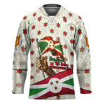 Burundi 1st July Independence Day Hockey Jersey Patriotic Flag Portrait Art - Geometric Star Pattern