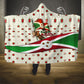Burundi 1st July Independence Day Hooded Blanket Patriotic Flag Portrait Art - Geometric Star Pattern