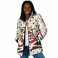 Burundi 1st July Independence Day Padded Jacket Patriotic Flag Portrait Art - Geometric Star Pattern