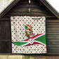 Burundi 1st July Independence Day Quilt Patriotic Flag Portrait Art - Geometric Star Pattern
