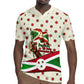 Burundi 1st July Independence Day Rugby Jersey Patriotic Flag Portrait Art - Geometric Star Pattern