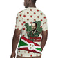 Burundi 1st July Independence Day Rugby Jersey Patriotic Flag Portrait Art - Geometric Star Pattern