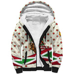 Burundi 1st July Independence Day Sherpa Hoodie Patriotic Flag Portrait Art - Geometric Star Pattern