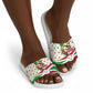 Burundi 1st July Independence Day Slide Sandals Patriotic Flag Portrait Art - Geometric Star Pattern