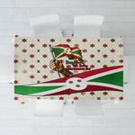 Burundi 1st July Independence Day Tablecloth Patriotic Flag Portrait Art - Geometric Star Pattern