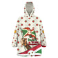 Burundi 1st July Independence Day Wearable Blanket Hoodie Patriotic Flag Portrait Art - Geometric Star Pattern