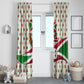 Burundi 1st July Independence Day Window Curtain Patriotic Flag Portrait Art - Geometric Star Pattern