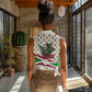 Burundi 1st July Independence Day Women Sleeveless Polo Shirt Patriotic Flag Portrait Art - Geometric Star Pattern