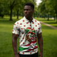 Burundi 1st July Independence Day Zipper Polo Shirt Patriotic Flag Portrait Art - Geometric Star Pattern