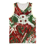 Burundi Independence Day Basketball Jersey 1st July 1962 Distressed Grunge Flag Art - Broken Chains And Freedom Star