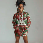 Burundi Independence Day Hoodie Dress 1st July 1962 Distressed Grunge Flag Art - Broken Chains And Freedom Star