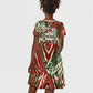 Burundi Independence Day Kid Short Sleeve Dress 1st July 1962 Distressed Grunge Flag Art - Broken Chains And Freedom Star