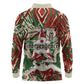 Burundi Independence Day Long Sleeve Polo Shirt 1st July 1962 Distressed Grunge Flag Art - Broken Chains And Freedom Star