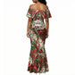 Burundi Independence Day Mermaid Dress 1st July 1962 Distressed Grunge Flag Art - Broken Chains And Freedom Star