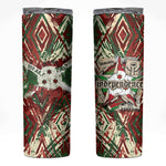 Burundi Independence Day Skinny Tumbler 1st July 1962 Distressed Grunge Flag Art - Broken Chains And Freedom Star