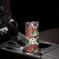 Burundi Independence Day Skinny Tumbler 1st July 1962 Distressed Grunge Flag Art - Broken Chains And Freedom Star