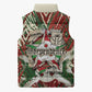 Burundi Independence Day Sleeveless Puffer Jacket 1st July 1962 Distressed Grunge Flag Art - Broken Chains And Freedom Star
