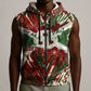 Burundi Independence Day Sleeveless Zip Hoodie 1st July 1962 Distressed Grunge Flag Art - Broken Chains And Freedom Star