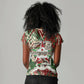 Burundi Independence Day Women V-Neck T-Shirt 1st July 1962 Distressed Grunge Flag Art - Broken Chains And Freedom Star