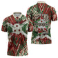 Burundi Independence Day Zipper Polo Shirt 1st July 1962 Distressed Grunge Flag Art - Broken Chains And Freedom Star