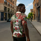 Burundi Independence Day Zipper Polo Shirt 1st July 1962 Distressed Grunge Flag Art - Broken Chains And Freedom Star