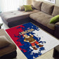 Liberia Christmas Area Rug Santa Claus Map Graphic and Red Blue Festive - African Pride