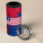 Liberia Christmas 4 in 1 Can Cooler Tumbler Santa Claus Map Graphic and Red Blue Festive - African Pride
