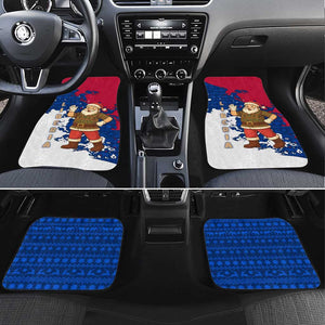 Liberia Christmas Car Mats Santa Claus Map Graphic and Red Blue Festive - African Pride