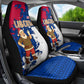 Liberia Christmas Car Seat Cover Santa Claus Map Graphic and Red Blue Festive - African Pride