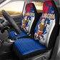 Liberia Christmas Car Seat Cover Santa Claus Map Graphic and Red Blue Festive - African Pride