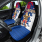 Liberia Christmas Car Seat Cover Santa Claus Map Graphic and Red Blue Festive - African Pride