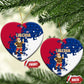 Liberia Christmas Ceramic Ornament Santa Claus Map Graphic and Red Blue Festive - African Pride
