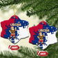 Liberia Christmas Ceramic Ornament Santa Claus Map Graphic and Red Blue Festive - African Pride