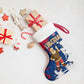 Liberia Christmas Stocking Santa Claus Map Graphic and Red Blue Festive - African Pride