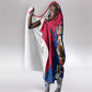 Liberia Christmas Hooded Blanket Santa Claus Map Graphic and Red Blue Festive - African Pride