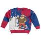 Liberia Christmas Kid Ugly Christmas Sweater Santa Claus Map Graphic and Red Blue Festive - African Pride