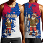 Liberia Christmas Men Tank Top Santa Claus Map Graphic and Red Blue Festive - African Pride