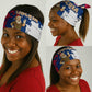 Liberia Christmas Neck Gaiter Santa Claus Map Graphic and Red Blue Festive - African Pride