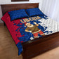 Liberia Christmas Quilt Bed Set Santa Claus Map Graphic and Red Blue Festive - African Pride