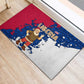 Liberia Christmas Rubber Doormat Santa Claus Map Graphic and Red Blue Festive - African Pride