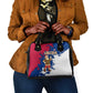 Liberia Christmas Shoulder Handbag Santa Claus Map Graphic and Red Blue Festive - African Pride