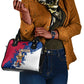 Liberia Christmas Shoulder Handbag Santa Claus Map Graphic and Red Blue Festive - African Pride