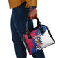 Liberia Christmas Shoulder Handbag Santa Claus Map Graphic and Red Blue Festive - African Pride